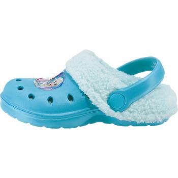 Preview: Disney Frozen die Eiskönigin Clogs Hauschuhe Teddyfutter blau